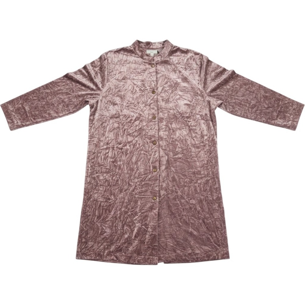Units Woman Mauve Crushed Velvet Mock Neck Long Sleeve Top Plus Size 1X